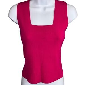 Venini Size M - Fuchsia Square-Neck Tank Top
